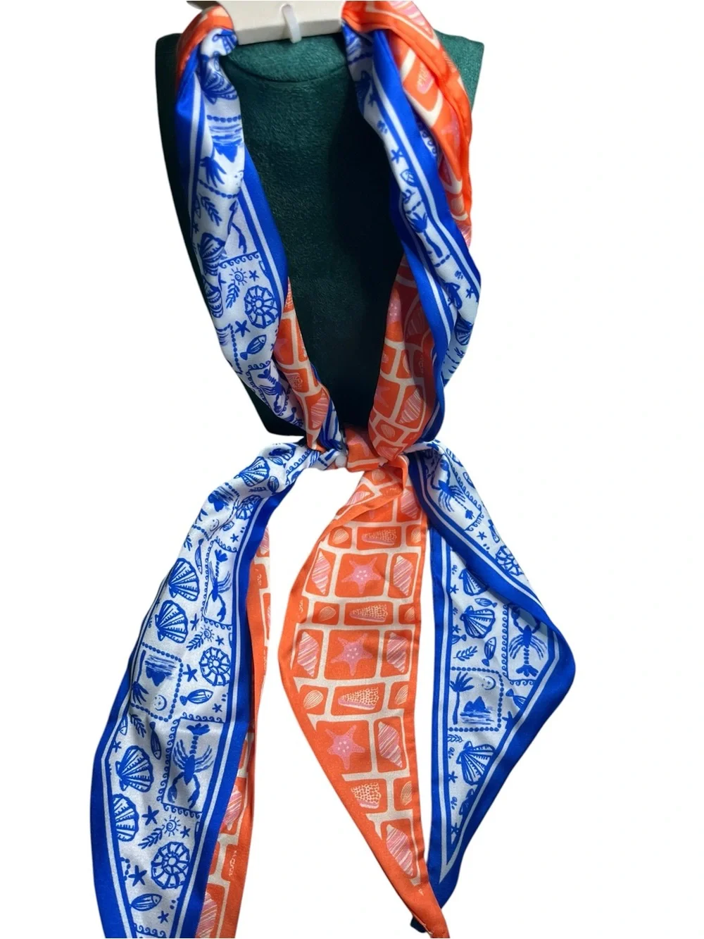 piper•k Red & Blue Printed Scarf